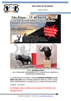 Gran Slam de Occidente Serial 2015