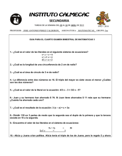 Matem&aacuteticas - instituto calmecac