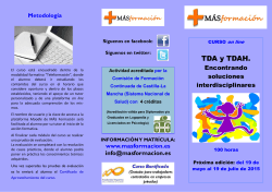 Tríptico Curso TDAH - Colegio de Logopedas Castilla La Mancha