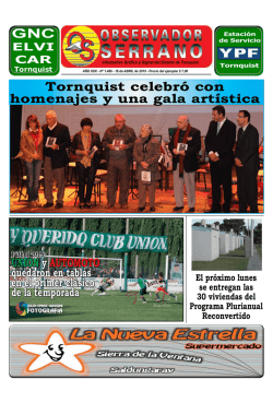 GNC Tornquist celebr&oacute; con homenajes y una