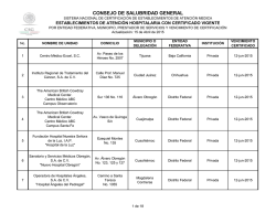 Hospitales Certificados - Consejo de Salubridad General