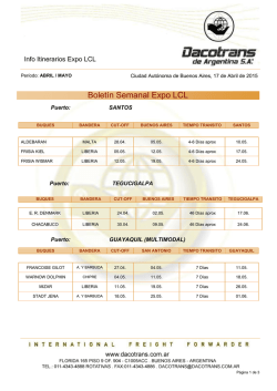 Itinerario de Exportaci&oacute;n