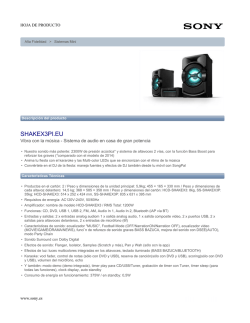 Fich T&eacute;cnica Shake X3 Pi. EU
