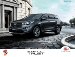 FICHA T&Eacute;CNICA KIA SORENTO TRUST