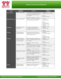 Directorio de Centros de Mediaci&oacute;n