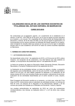 Calendario escolar 2015-2016 - Ministerio de Educaci&oacute;n, Cultura y