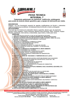 FICHA TECNICA INTEGRAL 7 , DE