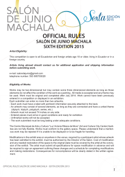 official rules salón de junio machala sixth edition 2015