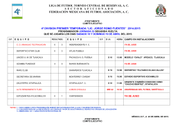 PROGRAMACION 4a DIVISION - Bienvenido