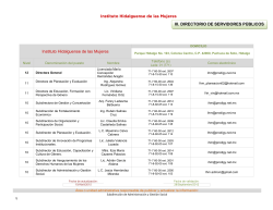 Instituto Hidalguense de las Mujeres III