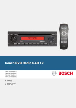 Coach DVD Radio CAD 12 - Bosch Mobility Solutions