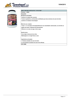 WHEY PROTEIN CHOCOLATE 1.75 KG F&NT Producto : 90205
