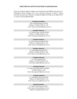 directorio IEQROO (1) - Instituto Electoral de Quintana Roo