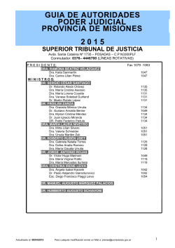 ministerio público - Poder Judicial de la Provincia de Misiones