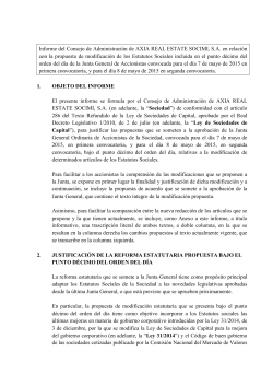 Informe de los Administradores acerca del Punto D&eacute;cimo