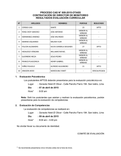proceso cas n&deg; 009-2015-otass contrataci&oacute;n de director de