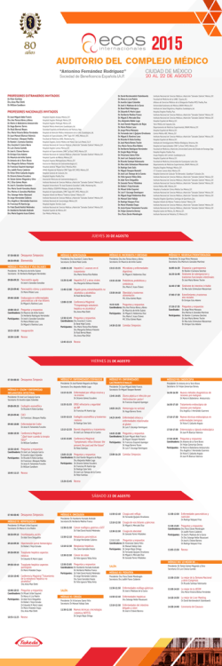 Programa - Asociaci&oacute;n Mexicana de Gastroenterolog&iacute;a