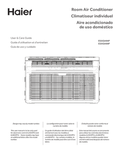 starting the air conditioner - Haier.com Worldwide