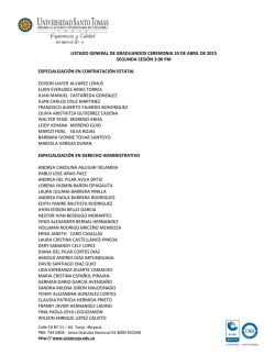 Lista de graduandos segunda sesión