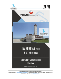 Programa La Serena 5 al 8 de Mayo