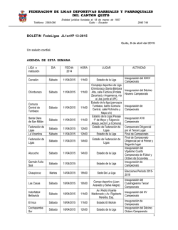 FEDERACION DE LIGAS DEPORTIVAS BARRIALES Y