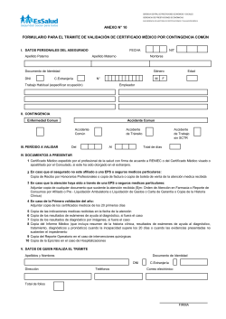 ANEXO N° 10 FORMULARIO PARA EL TRÁMITE DE