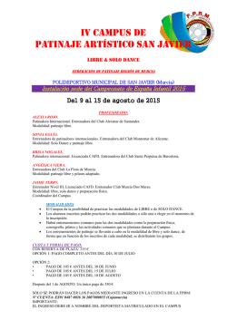 INFORMACIÓN CAMPUS 2015 - Federación Patinaje Región de