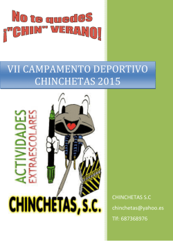 Documento informativo de horarios y acividades.