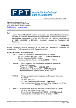 Ref.: - Licencia Nacional Habilitante para los conductores que