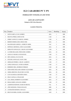 IG2 CARABOBO PV Y PN - Federaci&oacute;n Venezolana de Tenis