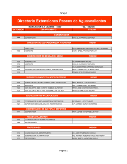Directorio Extensiones Paseos de Aguascalientes