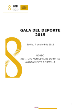 GALA DEL DEPORTE 2015 - Instituto Municipal de Deportes