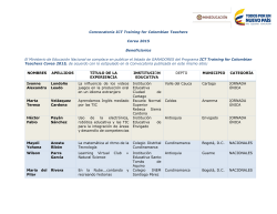 Convocatoria ICT Training for Colombian Teachers Corea 2015