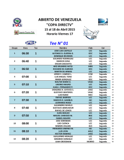 Horario de salida Viernes 17