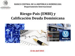 Riesgo-País (EMBI) - Banco Central de la República Dominicana