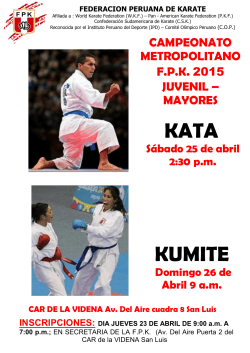 mayores - Federación Peruana de Karate