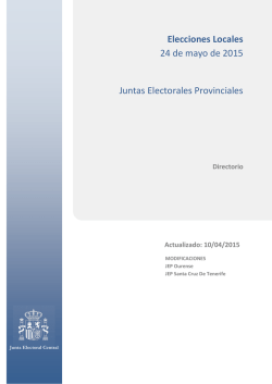 Directorio de Juntas Electorales Provinciales