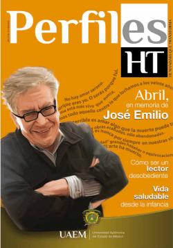 editoriales - Perfiles HT - Universidad Autónoma del Estado de México
