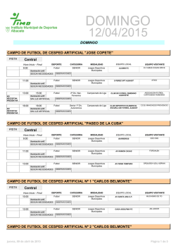 DOMINGO - Instituto Municipal de Deportes de Albacete