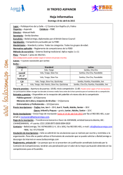 III TROFEO ASPANOB Hoja Informativa