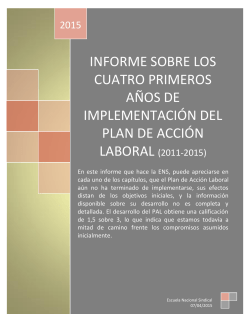 informe sobre los cuatro primeros a&ntilde;os de implementaci&oacute;n del plan