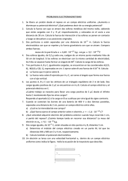 PROBLEMAS ELECTROMAGNETISMO 1. Se