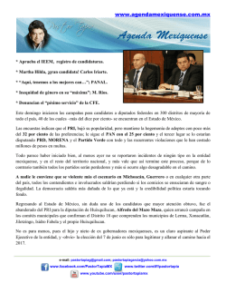 AGENDA MEXIQUENSE Lunes 6 de Abril 2015