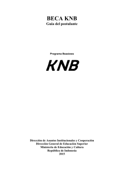 BECA KNB Guia del postulante - Oficina Central de Postgrado