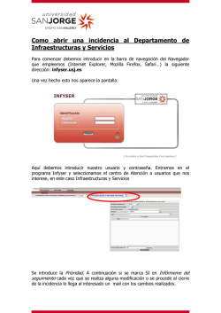 Instrucciones b&aacute;sicas de INFYSER