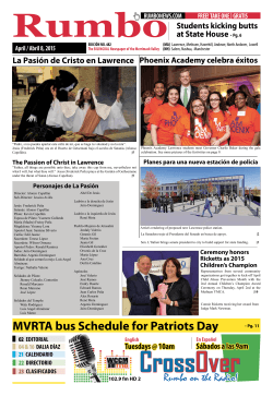 MVRTA bus Schedule for Patriots Day