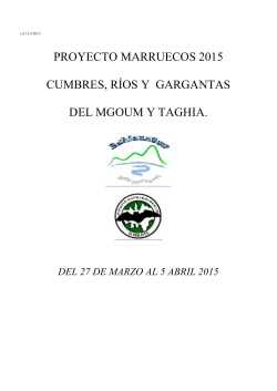 proyecto marruecos 2015 cumbres, ríos y gargantas del mgoum y