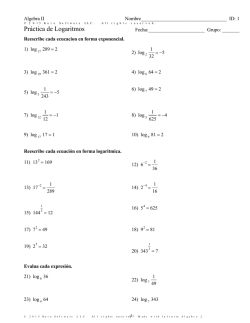 Infinite Algebra 2 - Pr&aacute;ctica de Logaritmos
