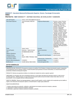 Ficha Informativa de Proyecto 2015 SNNA