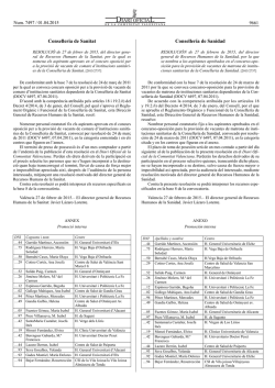 DOCV - Conselleria de Sanitat
